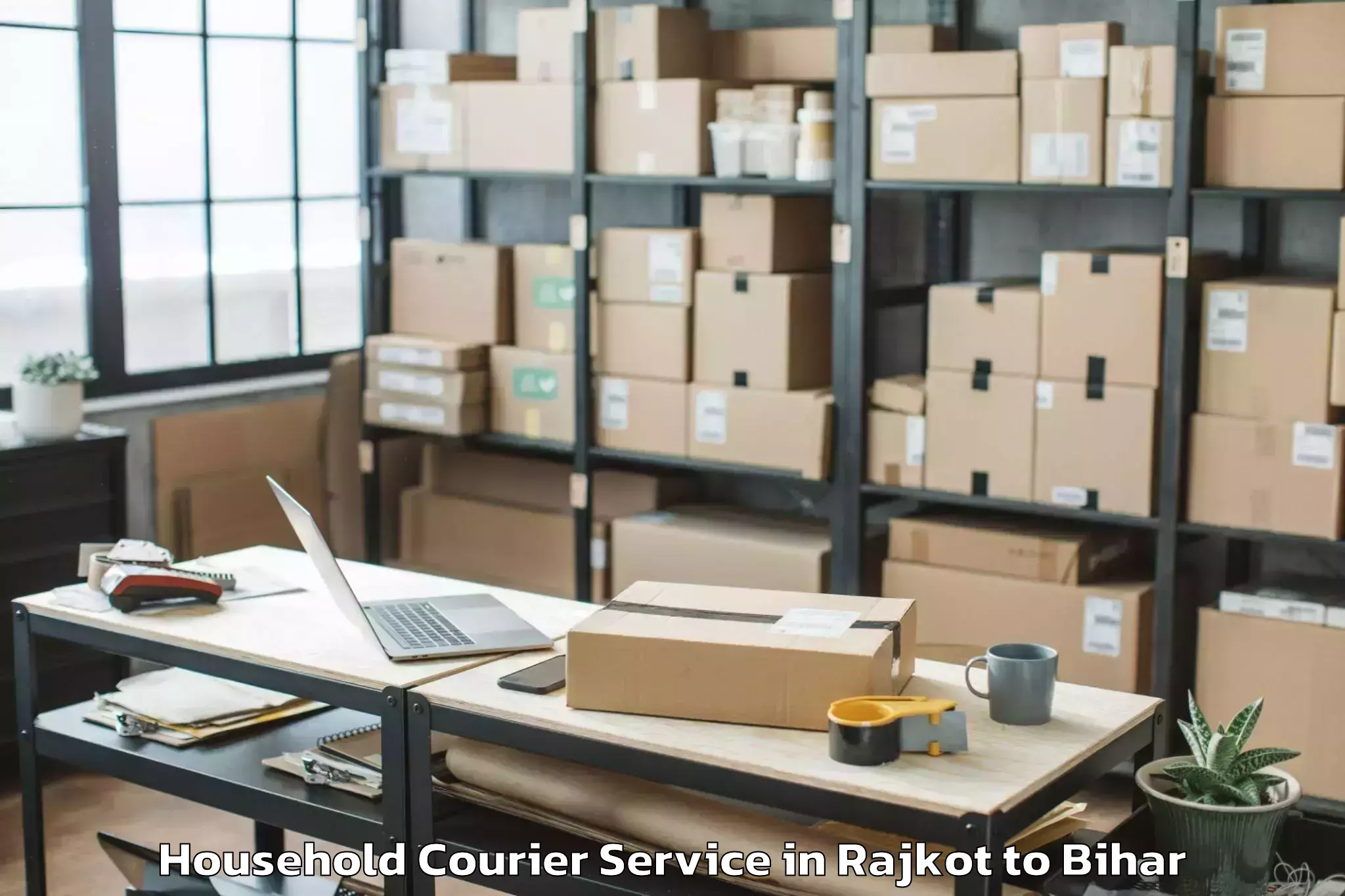 Book Rajkot to Manjhaul Household Courier